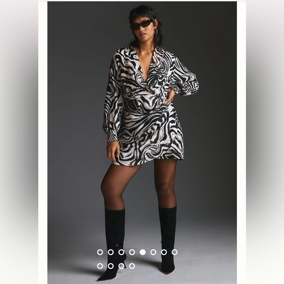 Anthropologie NWT Printed Wrap Dress Size 0. - Picture 5 of 15